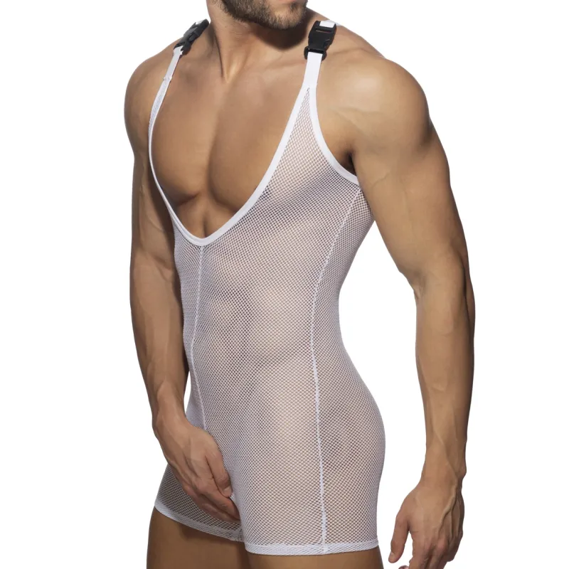 Combinaison Singlet MESH WRESTLING SUIT Blanc