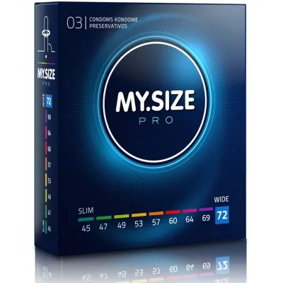 Préservatifs grande taille My Size Pro 72 mm x3 - My Size