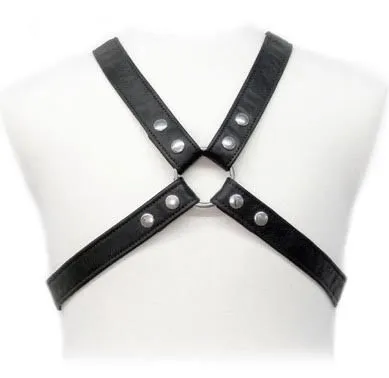 Harnais Cuir Homme BDSM Croix Réglable S-XL - Leather Body