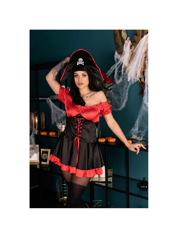 Costume Pirate Corsaro Noir & Rouge