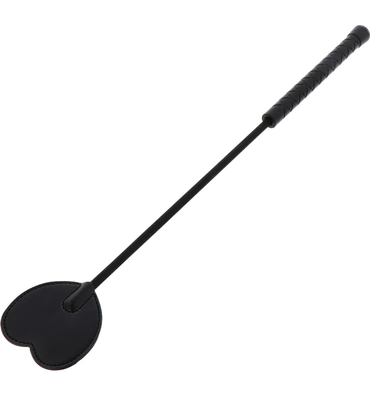 Cravache BLACK HEART 44cm Noir