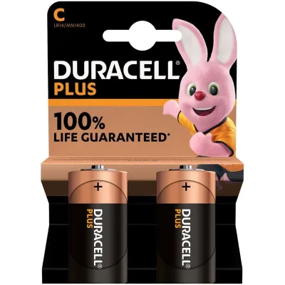 Piles alcalines C LR14 Plus Power pack de 2 - Duracell