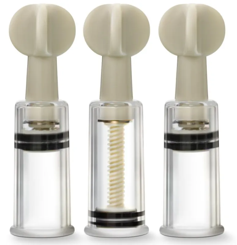 Kit 3 Suce Tétons et Clitoris TWIST UP 10.3cm - Diamètre 19mm