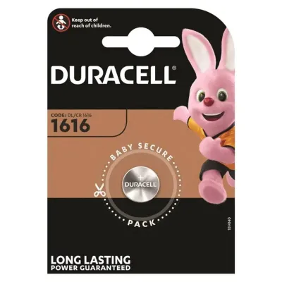 Pile bouton lithium CR1616 3V 1 unité - Duracell