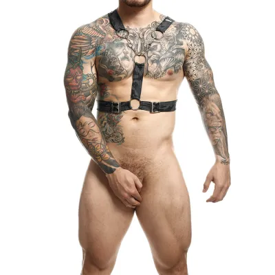 Harnais homme MOB Dungeon argenté avec chaînes - MaleBasics