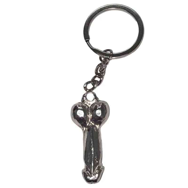 Porte-Clés Pénis Métal Argenté Original - Diablo Picante
