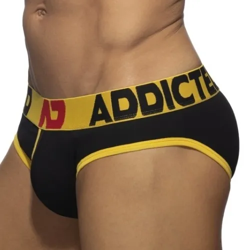 Slip OPEN FLY Noir-Jaune