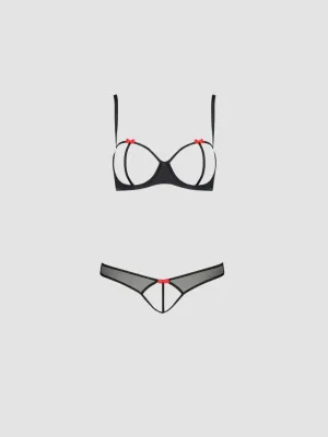 Ensemble 2 Pièces Ouvert Heidi Devil Collection Noir