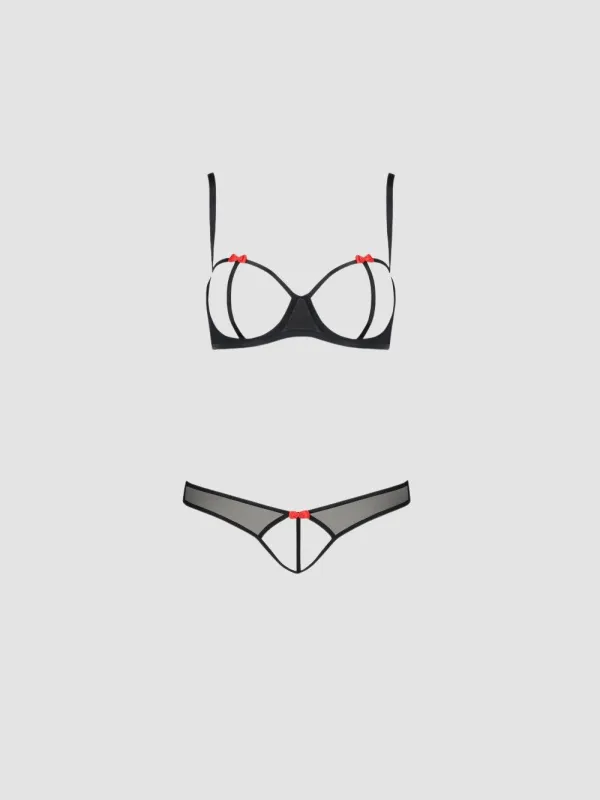 Ensemble 2 Pièces Ouvert Heidi Devil Collection Noir