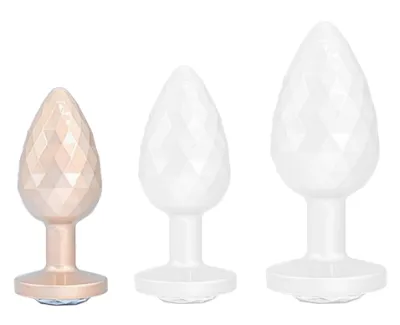 Plug Bijou IKONIK DIAMOND S 6 x 2.7cm Beige