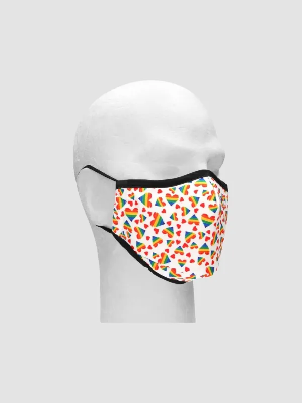 Masque de Protection Hearts Blanc