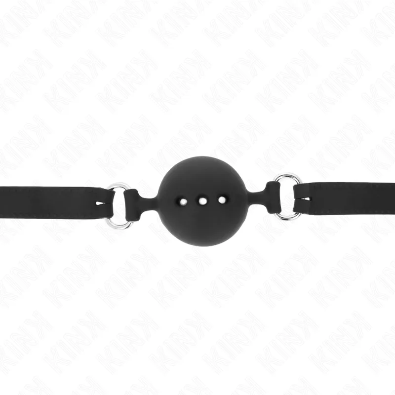 Bâton bâillon silicone avec boule 4,5 cm taille M noir - Kink