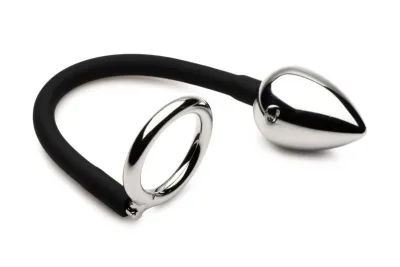 Master Series - Tug + Plug Anneau pour Pénis et Testicules avec Plug Anal - Noi