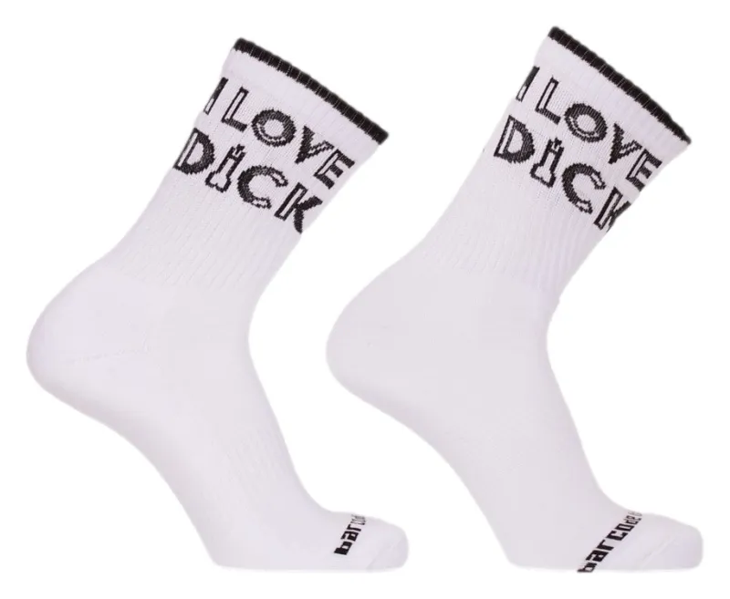 Barcode Berlin Chaussettes I LOVE DICK Blanches