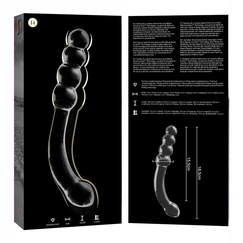 Gode en Verre Nebula Modèle 14 Clair 18,5cm - Ibiza