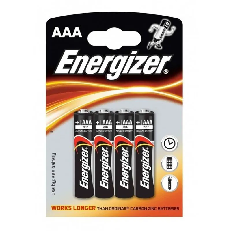 Piles alcalines AAA LR03 pack de 4 - Energizer