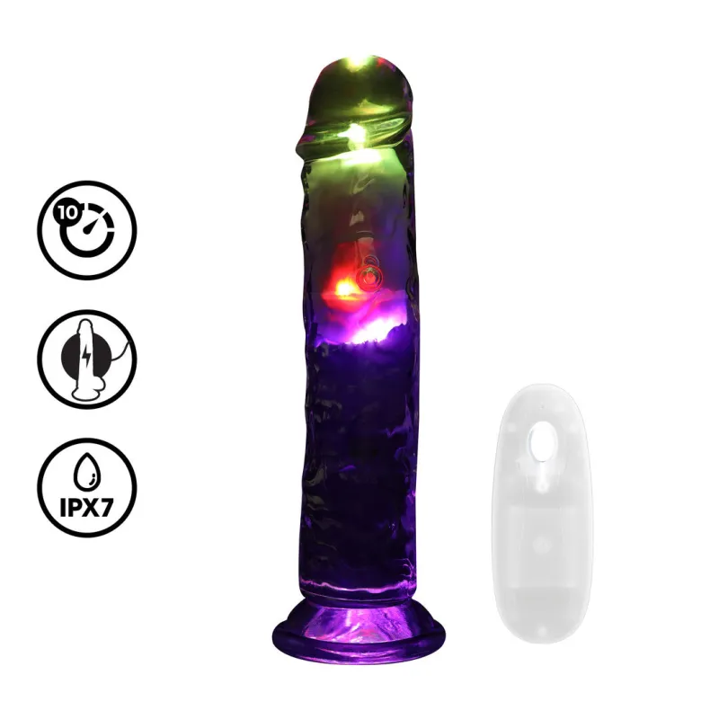 Realrock Led Glow Godemichet Vibrant 20 cm