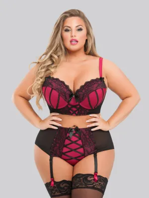 Ensemble 2 pièces ouvert Boudoir Belle fuchsia GT