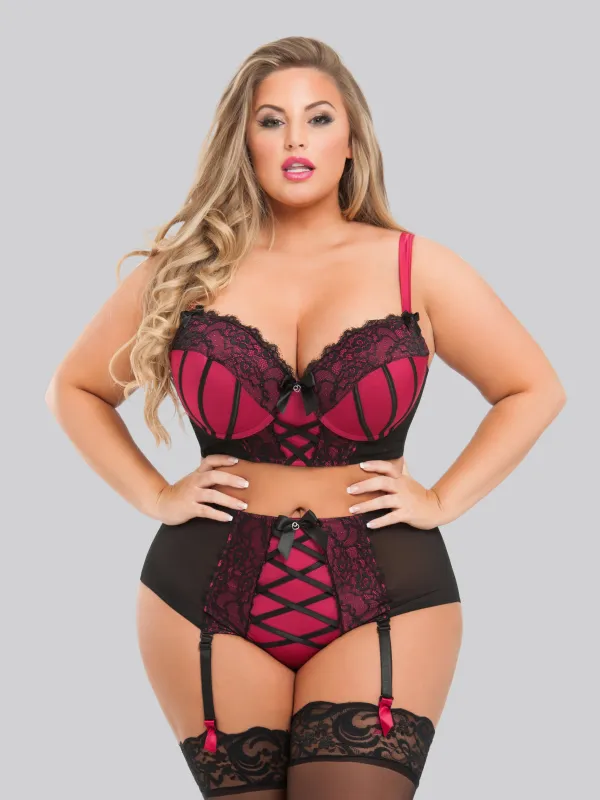 Ensemble 2 pièces ouvert Boudoir Belle fuchsia GT