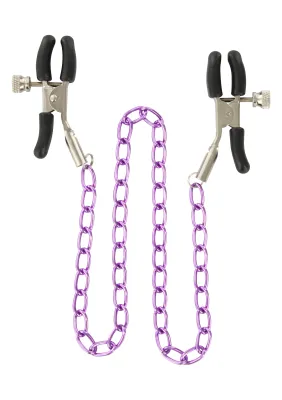 Pinces pour tétons NIPPLE CHAIN PURPLE