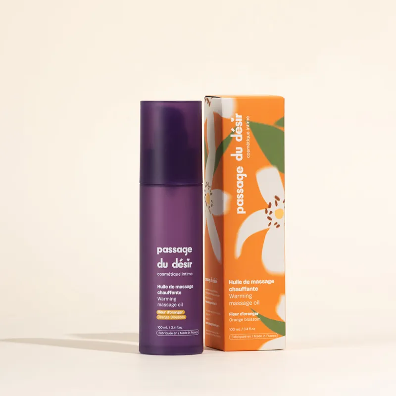 Huile de massage gourmande et chauffante -   Fleur d'oranger