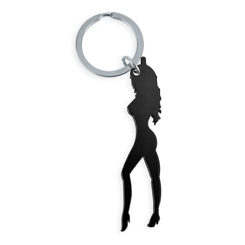 Porte-Clés Décapsuleur Silhouette Féminine Noir - Diablo Picante