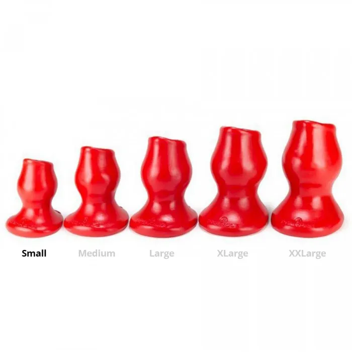 Plug Tunnel Pig-Hole Rouge Small - 7 x 4.5 cm