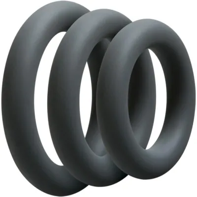 Doc Johnson - OptiMALE 3 C-Ring Set Épais - Gris