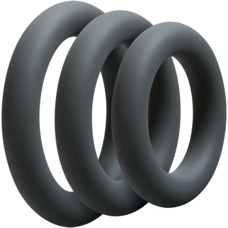 Doc Johnson - OptiMALE 3 C-Ring Set Épais - Gris