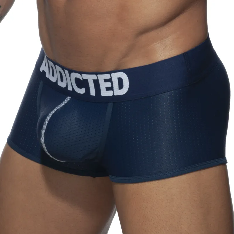 Addicted BOXER PUSH UP MESH Bleu Marine
