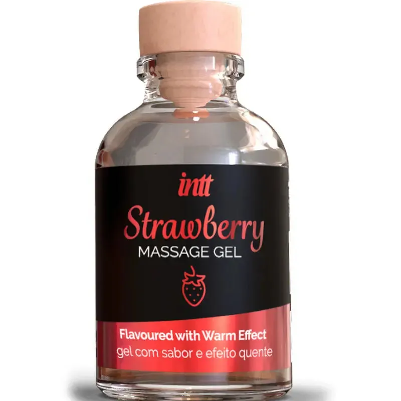 Gel de Massage Chauffant Fraise 30ml - Intt