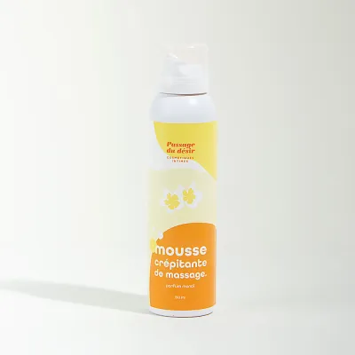 Mousse de massage crépitante et hydratante
