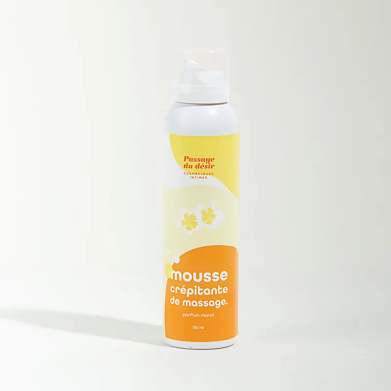 Mousse de massage crépitante et hydratante