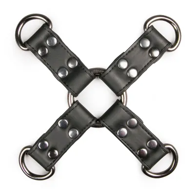 Easytoys Fetish - Sangles de ligotage en cuir noir
