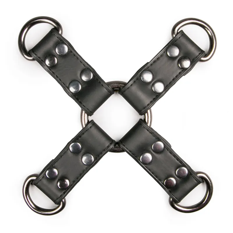 Easytoys Fetish - Sangles de ligotage en cuir noir