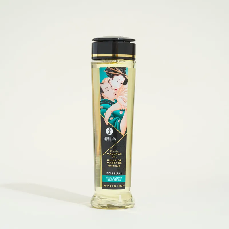 Huiles de massage Shunga - 240 ml  Fleurs des îles