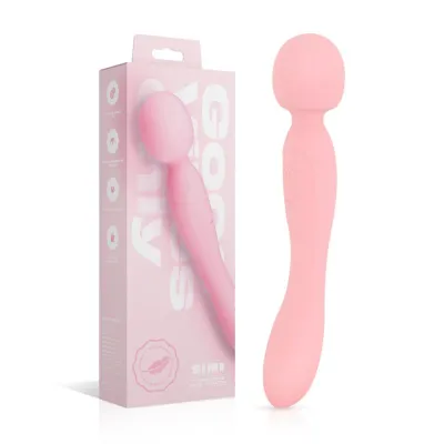Good Vibes Only - Vibromasseur Baguette Double Face - Soft Silicone - Rose