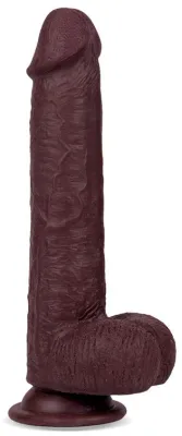 Gode réaliste SLIDY COCK 17 x 4cm Marron