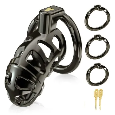 Cage de chasteté en métal VERY LOCK 10.5 x 3.5 cm Noire