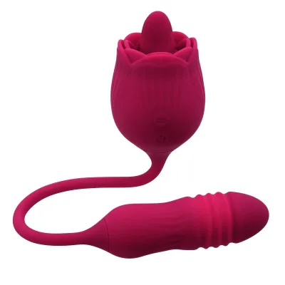 Evolved - Vibromasseur en Forme de Langue Wild Rose - Rouge