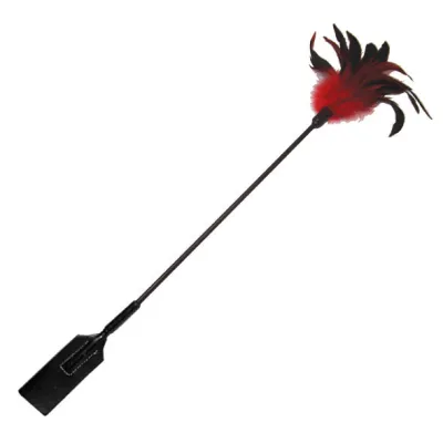 S&M Fouet Avec Plumes Rouges