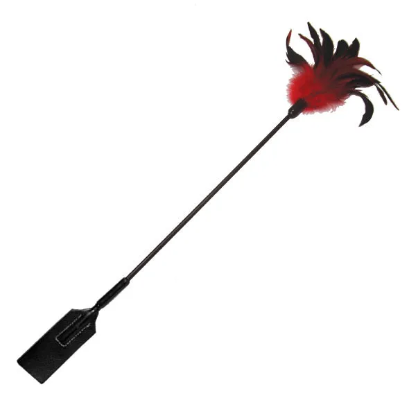 S&M Fouet Avec Plumes Rouges