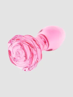 Plug anal en verre Full Bloom Rose medium