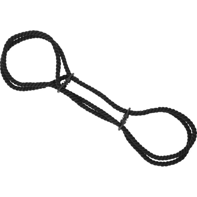 Menottes chevilles corde shibari noire - Darkness