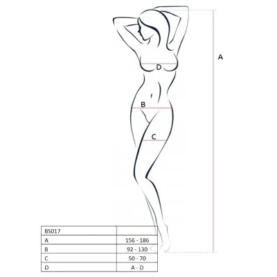 Bodystocking Résille BS017 Blanc Taille Unique - Passion