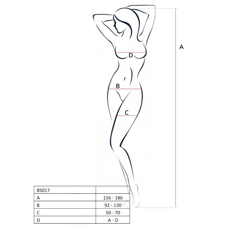 Bodystocking Résille BS017 Blanc Taille Unique - Passion