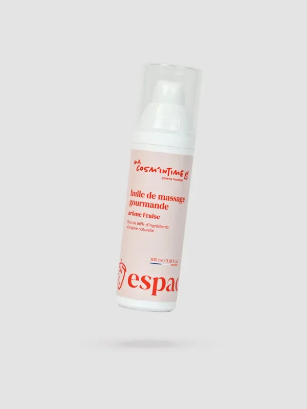 Huile de massage gourmande fraise 100 ml