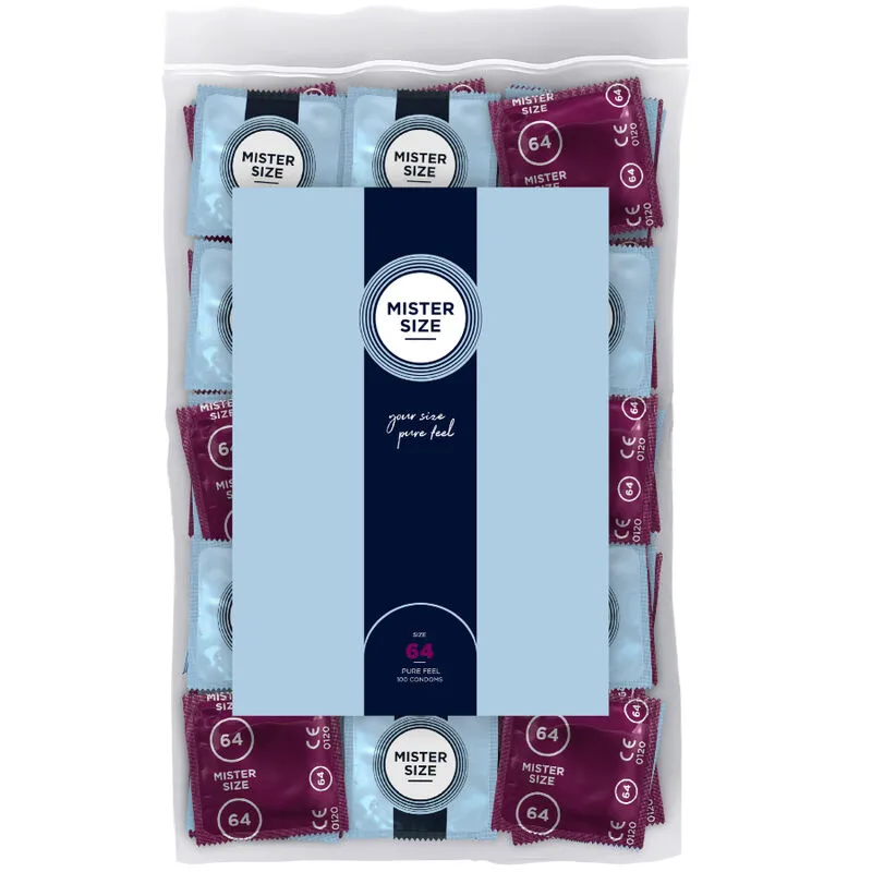 Préservatifs taille XXL 64 mm boîte de 100 - Mister Size