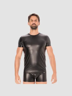 T-Shirt Simili Cuir LM2008 Noir