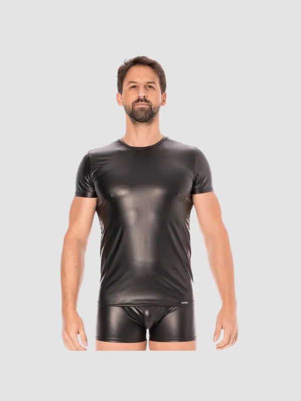 T-Shirt Simili Cuir LM2008 Noir